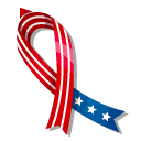 Memorial Day Red Poppy and Patriotic Ribbon