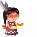 Thanksgiving Day Indian and Pilgrim