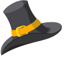 Thanksgiving Day Pilgrim Hat and Turkey