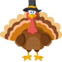 Thanksgiving Day Pilgrim Hat and Turkey