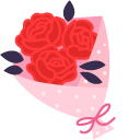Valentine's Day Bouquet and Balloons
