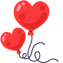 Valentine's Day Bouquet and Balloons