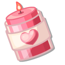 Valentine's Day Candle and Jar with Hearts