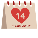 Valentine's Day Donut and Calendar