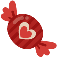Valentine's Day Red Candy and Cloud