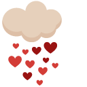 Valentine's Day Red Candy and Cloud