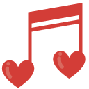 Valentine's Day Red Notes with Hearts