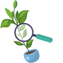 Biologist: Plant and Microscope