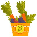 Farmer Box of Vegetables and Hay