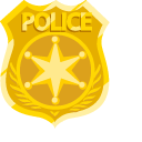 Policeman: Walkie Talkie and Police Badge