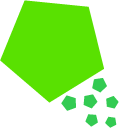 Just Shapes and Beats Green Pentagon and Blue Square