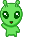 Cute Alien and UFO