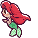 Cute Ariel and Flounder