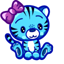 Cute Blue Tiger