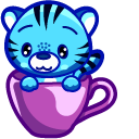 Cute Blue Tiger
