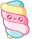 Cute Candy and Marshmallow