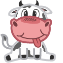Cute Cow and Milk