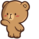 Cute Mocha Bear and Flowers
