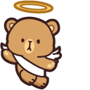 Cute Mocha Bear Angel