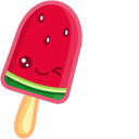 Cute Rainbow and Watermelon Frozen Juice
