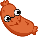 Cute Sausage and BBQ Sauce