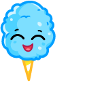 Cute Smiling Cotton Candy
