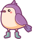 Kawaii Birdhouse and Bird in Boots