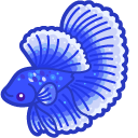 Kawaii Blue Butterfly and Fish