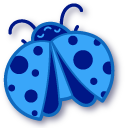 Kawaii Blue Ladybug