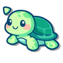 Kawaii Green Turtle
