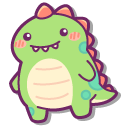 Kawaii Happy Little Dino