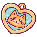 Kawaii Locket Necklace with Cats