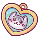 Kawaii Locket Necklace with Cats