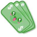 Kawaii Money Bag and Cash