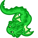 Kawaii Orange and Green Dragons