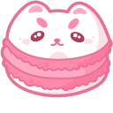 Kawaii Pink Cat-Macaron