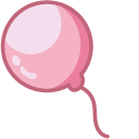 Kawaii Pink Teddy and Balloon