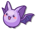 Kawaii Purple Baby Bat