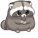 Kawaii Raccoon with a Heart Toy