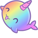 Kawaii Rainbow Whale Unicorn