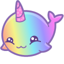 Kawaii Rainbow Whale Unicorn