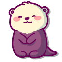 Kawaii Sea Otter with its Shell
