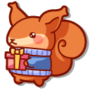 Kawaii Squirrel in a Christmas Sweater