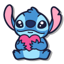 Kawaii Stitch with Little Hearts