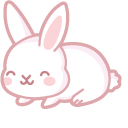 Kawaii White Bunny and Carrot