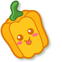 Kawaii Yellow Pepper and Broccoli