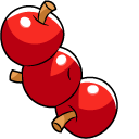 Kirby Blue Kirby and Red Apples