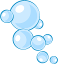 Kirby Bubble Head and Blue Bubbles