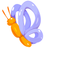Balloon Butterfly and Frog