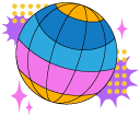 Frutiger Metro Shapes and Disco Ball